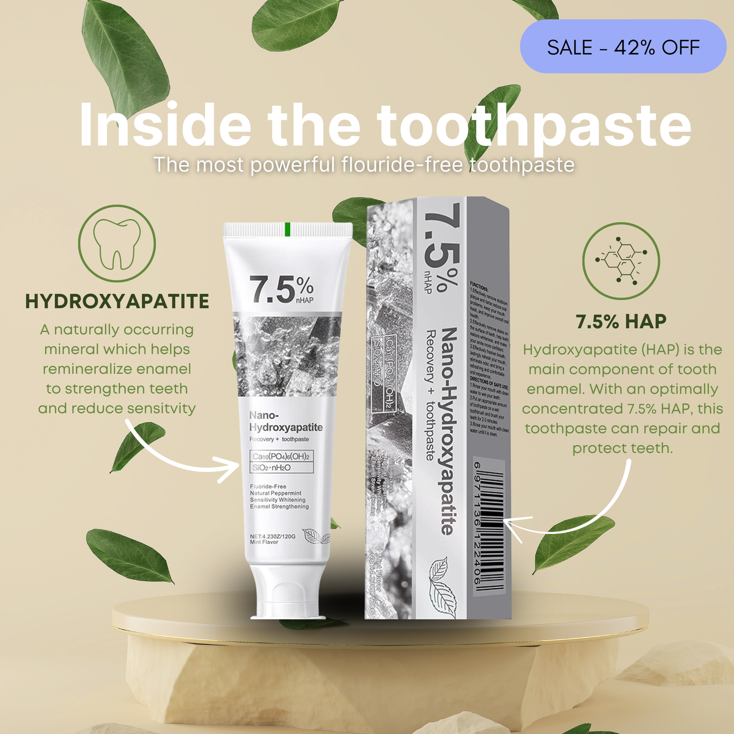 Herblix™ Hydroxyapatite Toothpaste