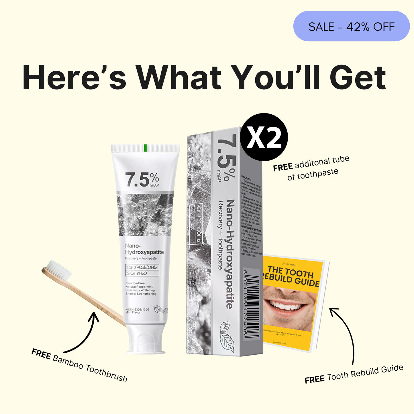 Herblix™ Hydroxyapatite Toothpaste