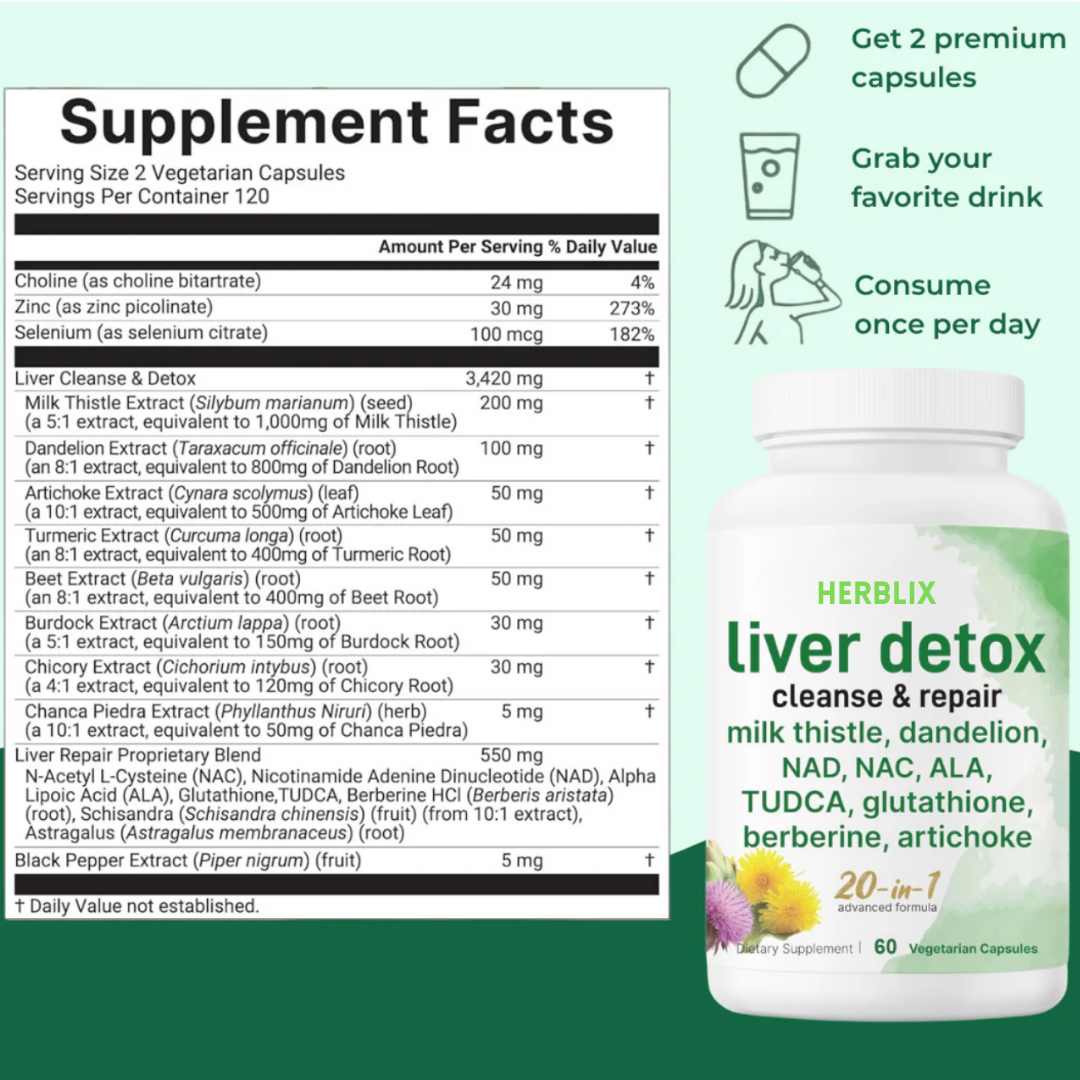 Herblix™ 20-in-1 Liver Detox Capsules