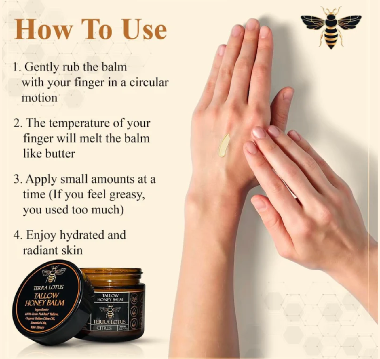 Herblix™ Beef Tallow Balm with Manuka Honey