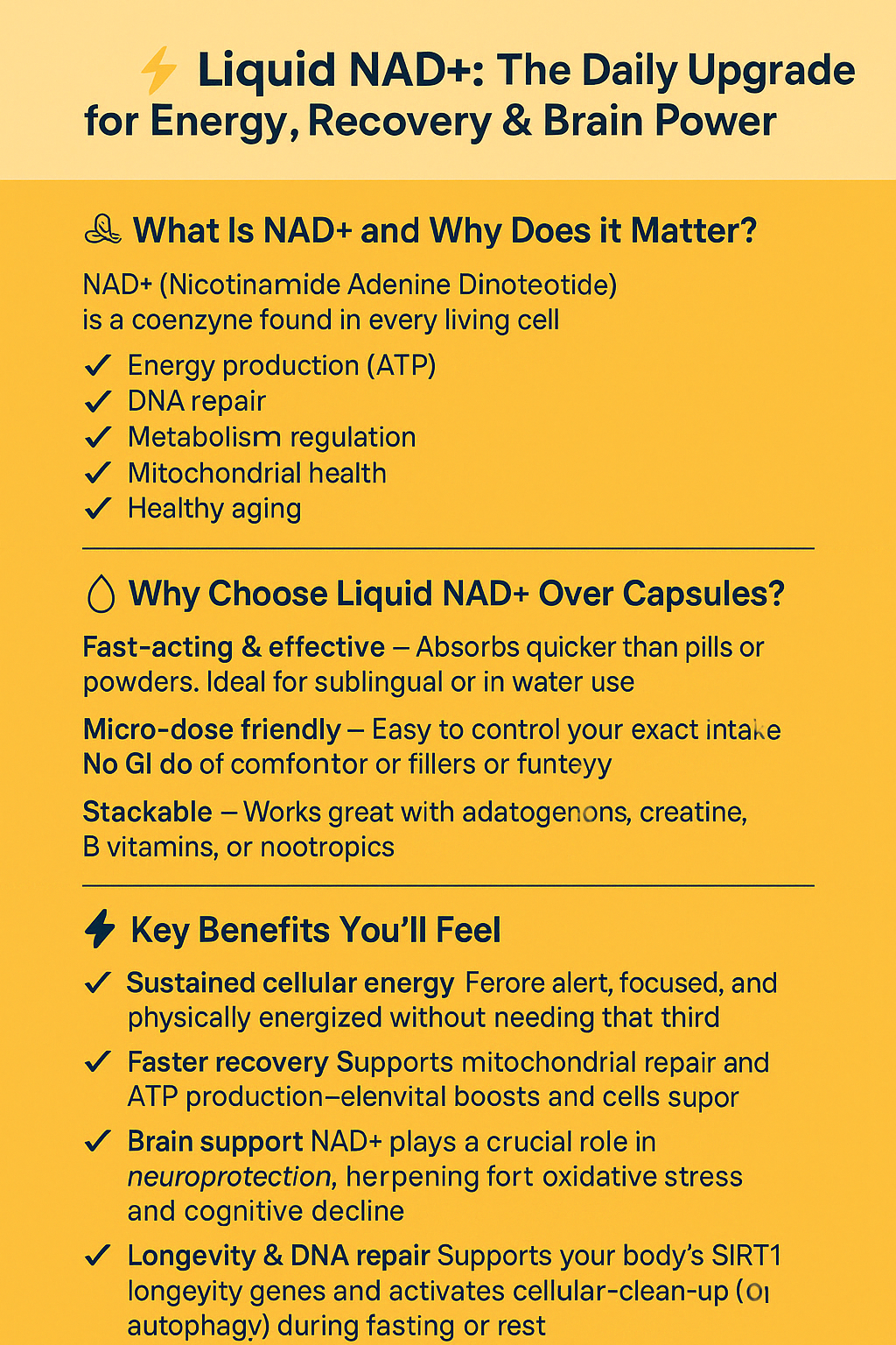Liquid NAD+: The Daily Upgrade for Energy, Recovery & Brain Power