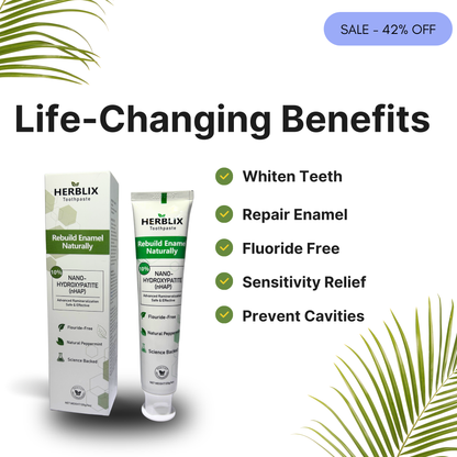 Pasta dental con hidroxiapatita sin flúor Herblix™