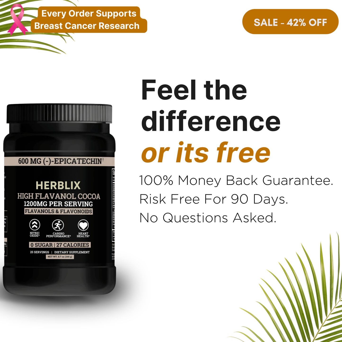 Herblix™ High Flavanol Cocoa Powder – 1200mg